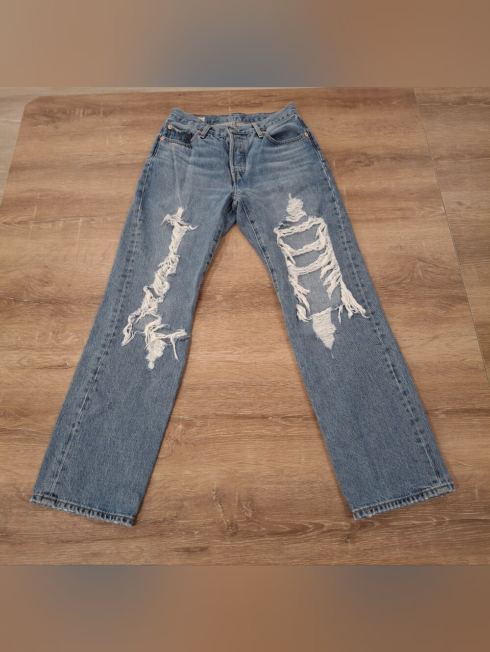 Levi's Premium 501 '90s Distressed Straight Jeans Women's 25 x 30